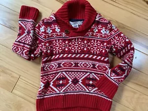 H & M KNIT SWEATER Size 2-4 Youth Label Of Graded Goods Brand SNOWFLAKE Pattern - Picture 1 of 3