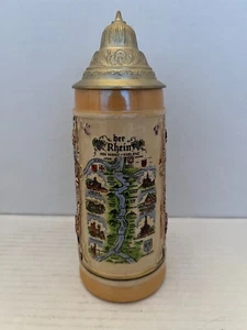 Vintage Gerz Bierseidel German Beer Stein Made In West Germany 9,5" - Bild 1 von 7