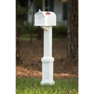 White Mailbox and Post Kit, Easy Assembly with Common Tools Durable Craftsman - Picture 1 of 12