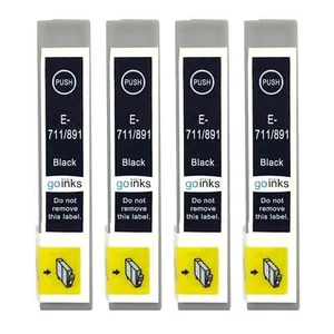 4 Nero Cartucce d'inchiostro per Epson Stylus Office BX300F BX310FN BX3450 - Bild 1 von 7