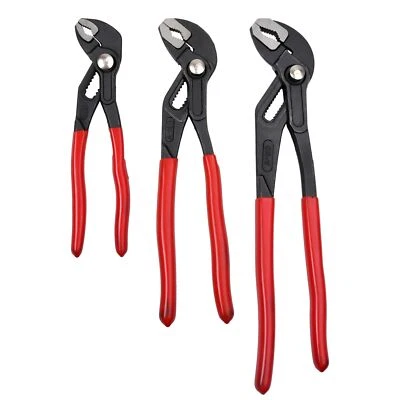 3 tlg Wasserpumpen Wasserpumpenzange Zange Wasserpumpenzangen set 175 240 300 mm - Bild 1 von 4