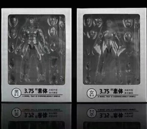 1/18 3.75" Male And Female Artistic Human Body Action Figures Model Sketch Grey - Picture 1 of 4