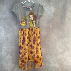 2016 Disney Princess Belle “True Beauty” Girls Hi-Low Dress Size M 7/8 Yellow - Picture 1 of 6