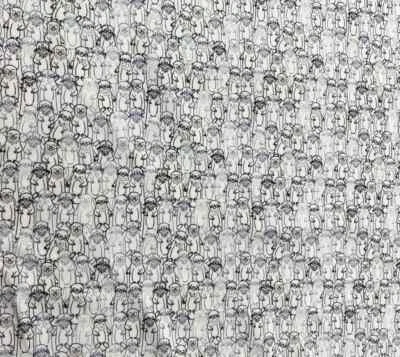 Snuggery Breeze Otters Pine Lullaby - Art Gallery Fabrics - Cotton Knit - Image 1 of 2