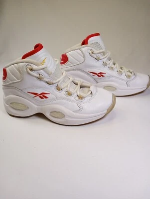 Zapatos deportivos Reebok Question Mid 6 GS blancos rojos talla 5 Allen Iverson  Foto 1 de 4