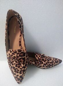 Cole Haan Women's 8.5 Viola Skimmer Leather Flats in Leopard - $170