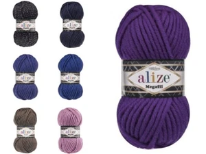 5 x 100g ALIZE Superlana Megafil Chunkywolle Handstrickgarn Mischgarn - Bild 1 von 64
