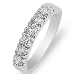 Off White Diamond Band Nice 2.50 Ct Round Shape Created Lab LUSTER cut shin - Picture 1 of 6