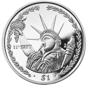Moneda Corona Torres Gemelas 2001 X 2 - Imagen 1 de 2