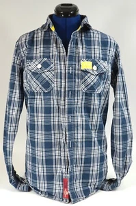 SUPERDRY "The Washbasket Shirt" Long Sleeve Shirt (Blue) Men's M * NO BUTTONS - Picture 1 of 15