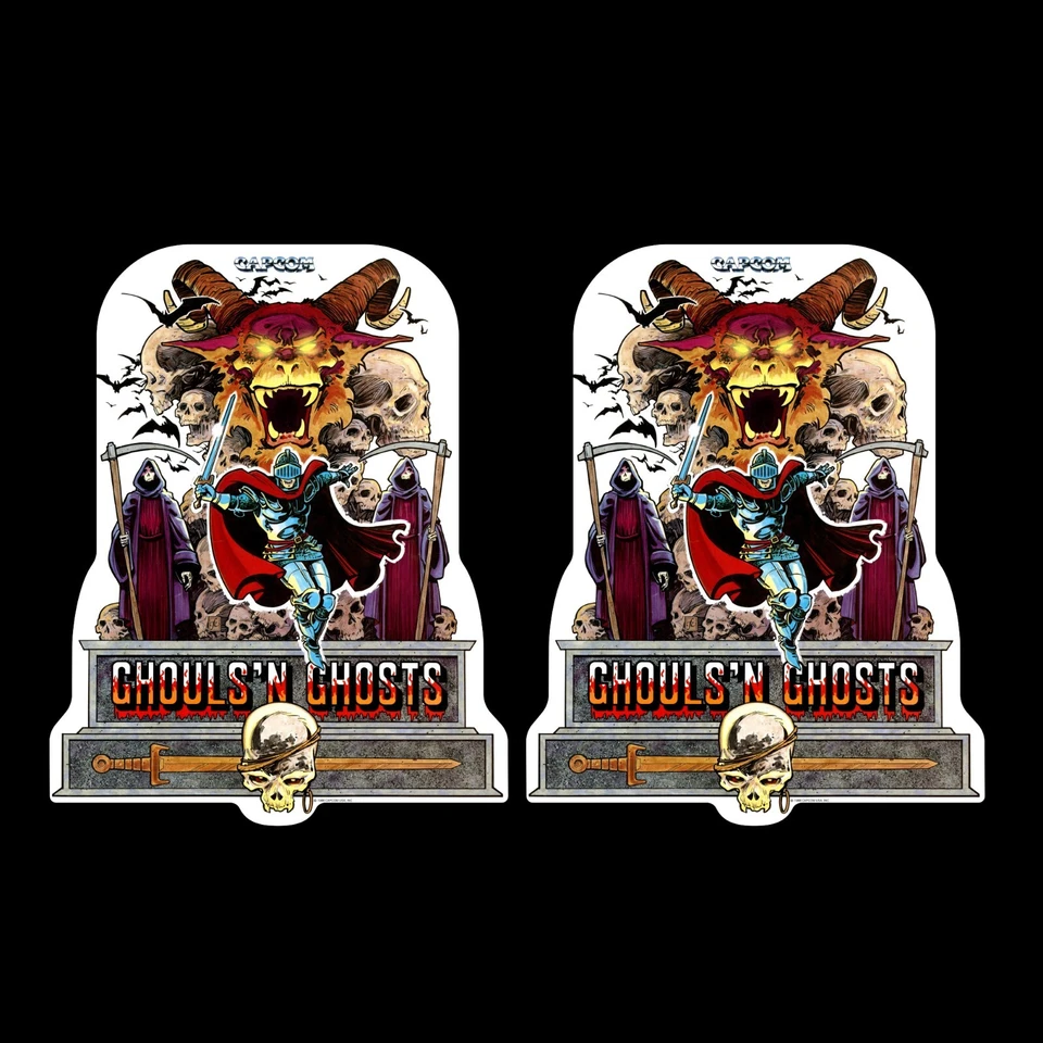 2 Ghouls'n Ghosts Arcade Cabinet Sideart Graphics Decals Stickers - Image 1 of 1