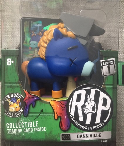 R.I.P. Rainbow In Pezzi Gnarly: Unicorno Dann Ville Da Collezione In Vinile, Con Supporto Arcobaleno