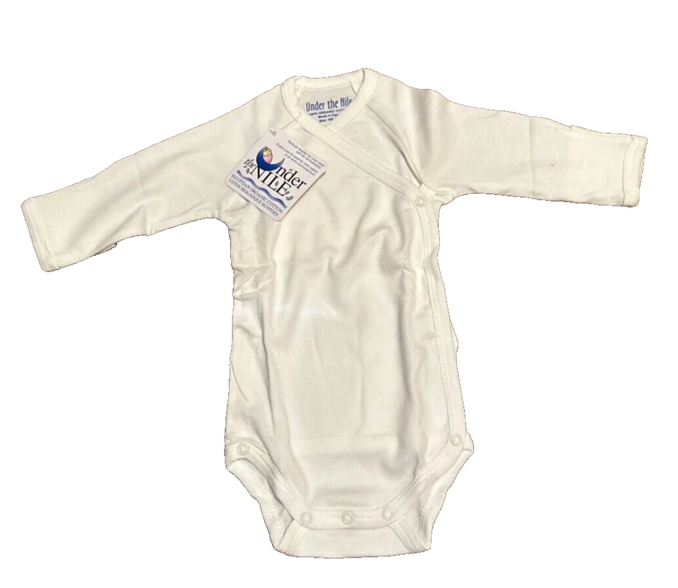 Under The Nile Side Baby Bodysuit, Off White, N-3mo — 第 1/3 张图片