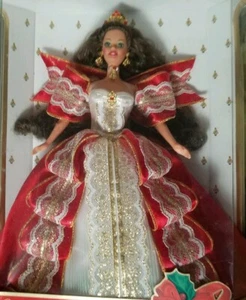 Barbie 1997 Christmas Holiday Special Edition 10th Anniversary Puppe rotes Kleid  - Bild 1 von 5