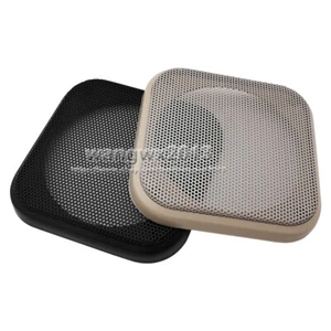 2 Stck. für 4" Zoll Quadrat Lautsprecher Gitter Abdeckung Audio Dekorativ Kreis Metallgitter - Bild 1 von 9