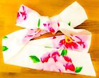 Abercrombie and Fitch Waist Belt Tie Ribbon White Pink Carnation gardenia Flower