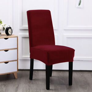 Velvet Dining Chair Covers Stretch Spandex Chair Covers for Dining Room Kitchen