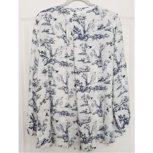 Chelsea & Theodore Toile Country Blouse Size 2XL Cottagecore Romantic Coquette - Picture 1 of 5
