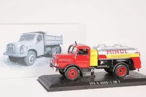 IFA S 4000-1 SW 7 camiones Minol servicio de aceite rojo/amarillo/plata Atlas 1:43 NUEVO 7 167 107 - Imagen 1 de 5