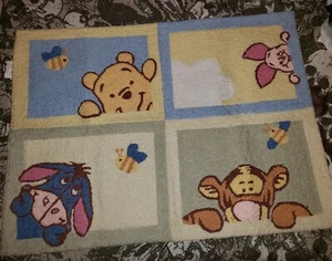 Winnie The Pooh and Friends Baby Nursery Yarn Rug 40" x 29" - Picture 1 of 4