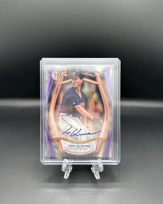 2025 Topps Tribute Tom Glavine #PTGA-TG Pillars of the Game Purple Auto /50! - Image 1 of 2