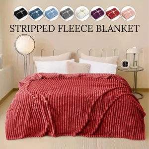 Fleece Throw Blanket for Oversized Queen Bed (90”x100”), 400 GSM Blankets - Picture 1 of 57
