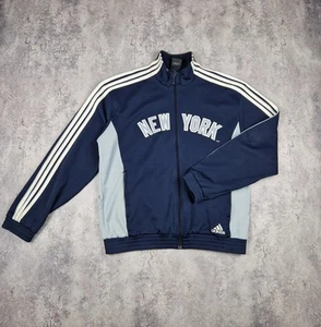 Vintage Adidas New York Yankees Olympic Jacket Men's MLB Long Sleeve Blue Size L - Picture 1 of 15