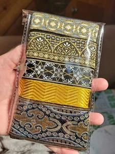 Cinta Jacquard Oro y Plata Resto Pack 5 X 1 Yarda Longitudes - Imagen 1 de 2