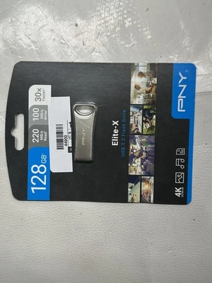 PNY -128GB- Elite–X Flash Drive — USB 3.2 (220MB/s Read 10x FASTER)(44900) - Image 1 of 3