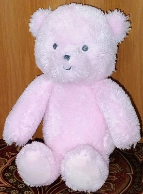 Oso de peluche rosa Carters Precious Firsts 8" peluche pequeño bebé estilo Lovey 63209 (E Foto 1 de 4