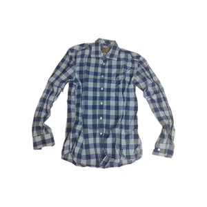 Blue Pronto Uomo Long Sleeve Shirt Blue Plaid Medium - Imagen 1 de 5