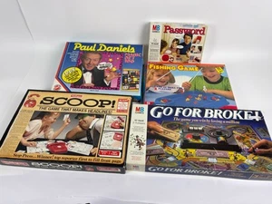 5x Vintage Board games 1960's 70's 80's Scoop Go for Broke Password Magic Joblot - Picture 1 of 4