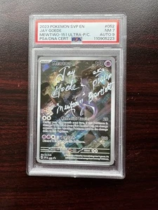Pokemon 151 Signed/Autographed MewTwo Card (Jay Goede) PSA Graded - Picture 1 of 5