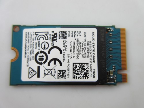 Kioxia 512GB NVMe M.2 2230 SSD | Model KBG40ZNS512G - OEM - 92