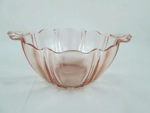 Anchor Hocking Ostrica e Perla Rosa Depressione Ciotola con Manico in Vetro - Foto 1 di 5