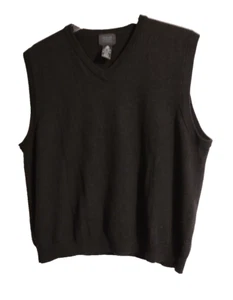 Mercer Street Studio Men's 100% Merino Wool Sweater Vest Size XL Gray V-Neck - Picture 1 of 6