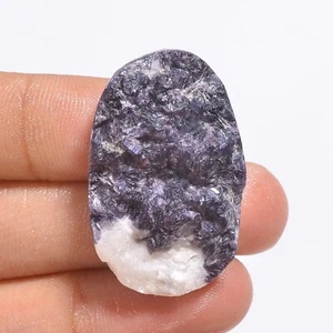 58.50 Cts Purple Lepidolite Loose Gemstone Oval Druzy Natural 34X21X9 mm - Picture 1 of 6