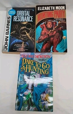 Lot Of (3) Vintage Sci-fi Novels Orbital Resonance Hunting Party Go A-Hunting Foto 1 de 4