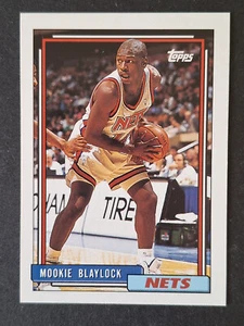 Mookie Blaylock #180 Nueva Jersey Nets Tarjeta Topps NBA 1992-1993 - Imagen 1 de 2