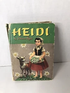 Heidi by Johanna Spyri Whitman Publishing Green Cover Vintage Ok Condition - Foto 1 di 6