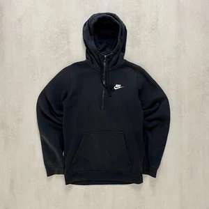 Nike Women Hoodie Sz XS Black Streetwear Tech 1/4 Zip Embroidered Logo - Picture 1 of 8