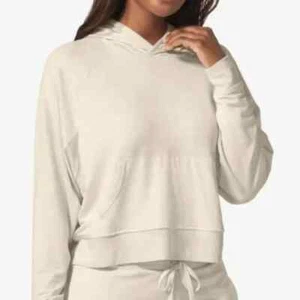Tommy John Damen Loungewear Hoodie weiche Viskose Stretch Pergament Gr. Large neu mit Etikett - Bild 1 von 15