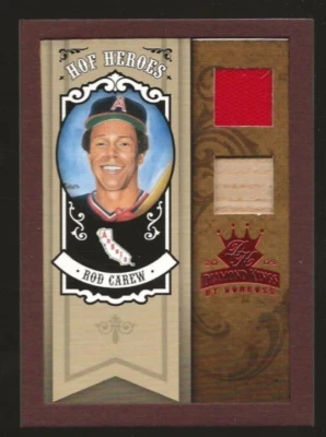 2005 Donruss Diamond Kings HOF Heroes Rod Carew Двойная Игра Б/у Бита и Джерси /50 - Изображение 1 из 2