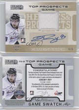 2014-15 ITG Heroes and Prospects Top Game Used & Jersey Gold /5 Jeremy Roy Auto
