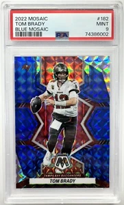 Tom Brady 2022 Mosaic #182 Blue Prizm 25/99 Buccaneers SP PSA 9 MINT - Picture 1 of 2