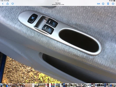 KIA SEDONA 2001 A 2006 INTERRUPTORES DE VENTANA LATERAL DEL CONDUCTOR EFECTO PLATA 🚘 Foto 1 de 3