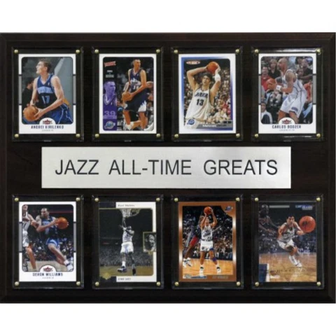 NBA 12"x15" Utah Jazz All-Time Greats Plaque Cover