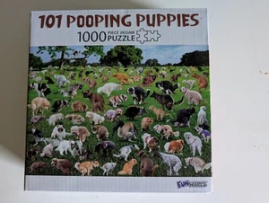 101 Pooping Puppies 1000 Piece Puzzle by Funwares 27x19, new unopened - Picture 1 of 2