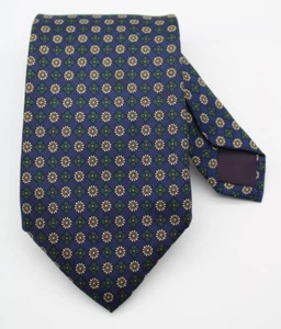 Brooks Brother Tie - Flower/Floral - Green/Blue/White - 100% Silk - USA 57" - Picture 1 of 4