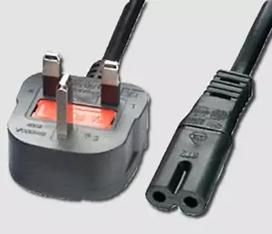 POWER LEAD MAINS 8 FIGURE for Sony PS1 / PS2 / ps2 SLIM / PS3 slim CC2UK STOCK - Picture 1 of 1